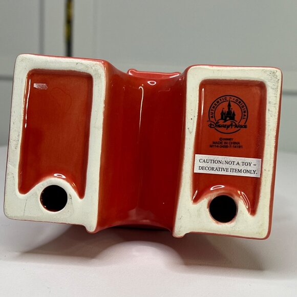 Disney Parks Authentic Original Red Ceramic Castle Collectible Decor Item - Picture 9 of 10